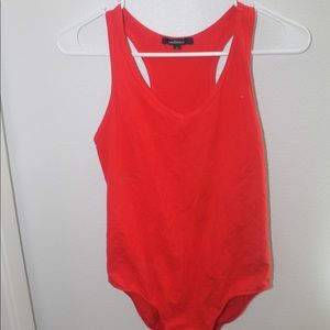 Red Sleeveless Bodysuit